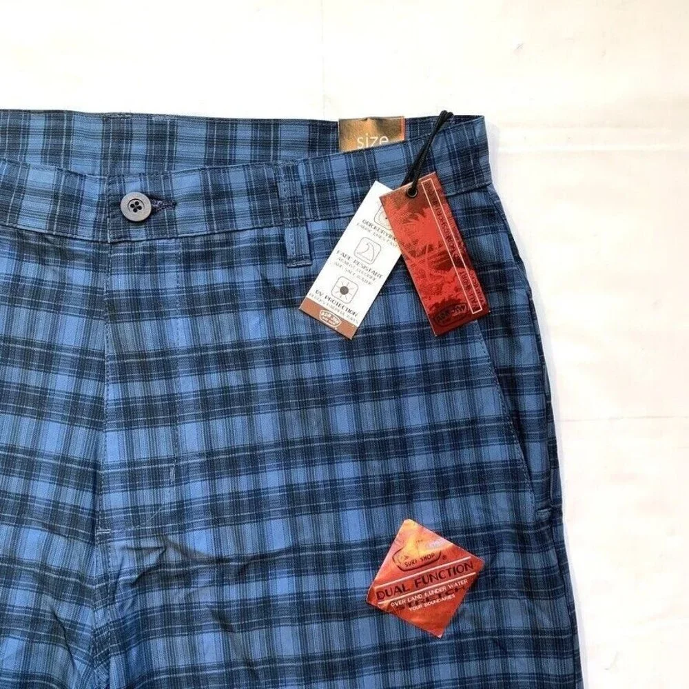 Ron Jon Surf Shop Hybrid Board Shorts‎ Mens 32 Swim Trunks UV Land Water NWT